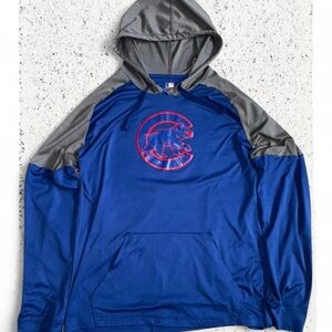 Men’s L Chicago Cubs blue & grey hoodie #MLB #baseball